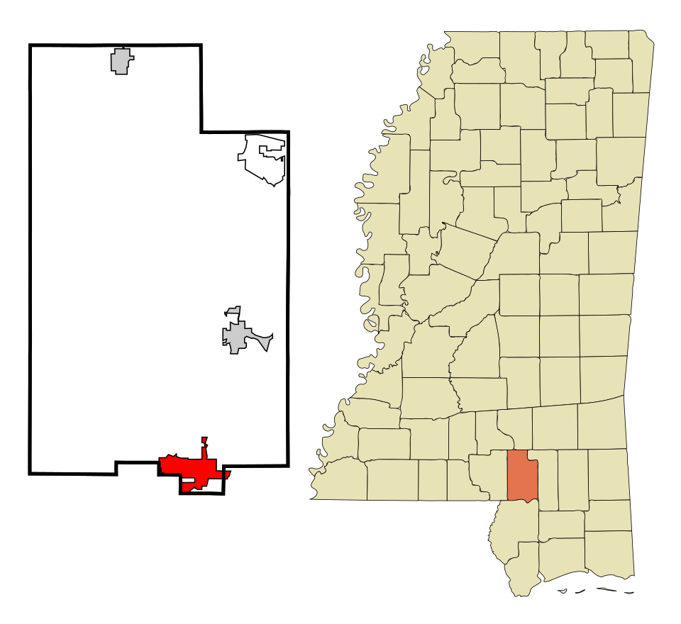 Locator map of Lumberton