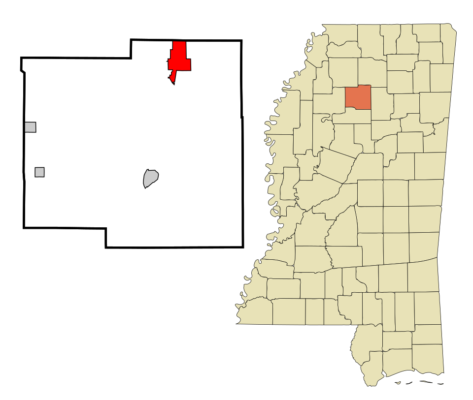 Locator map of Water Valley