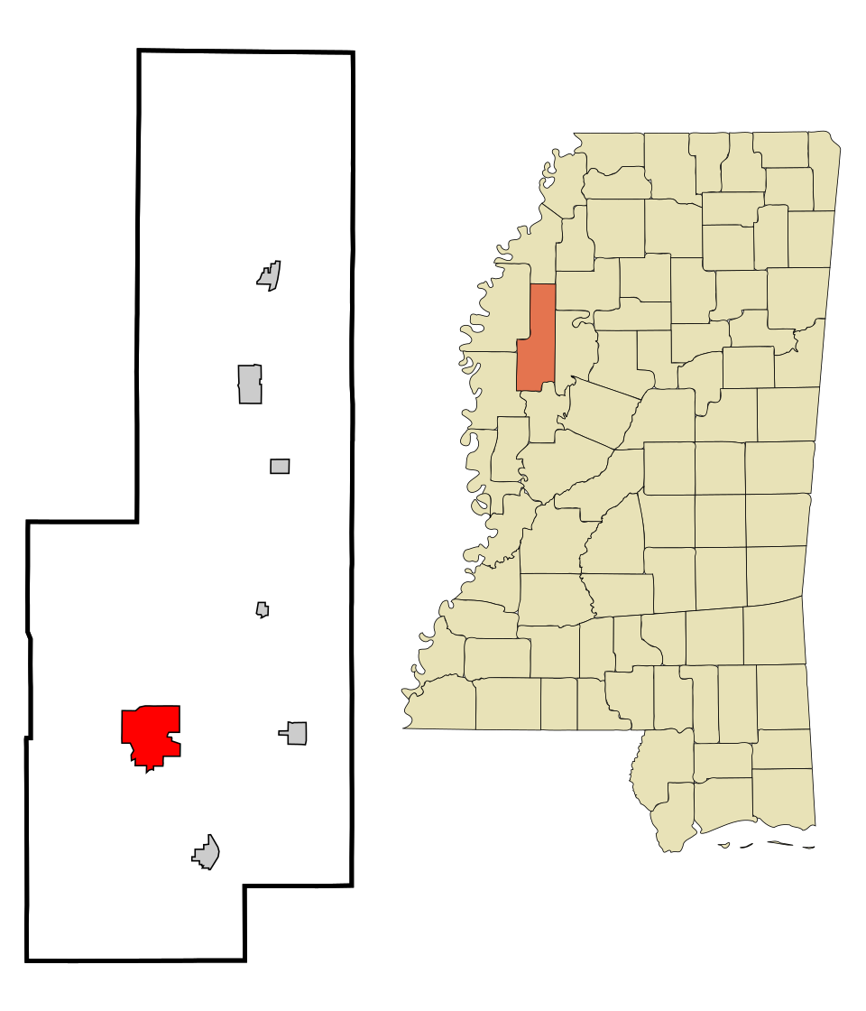 Locator map of Indianola