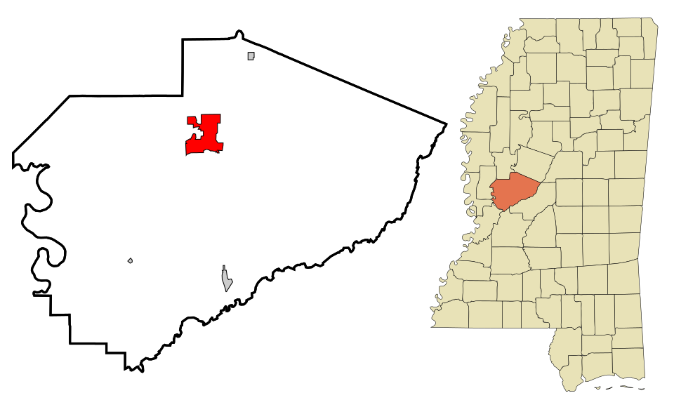 Locator map of Yazoo