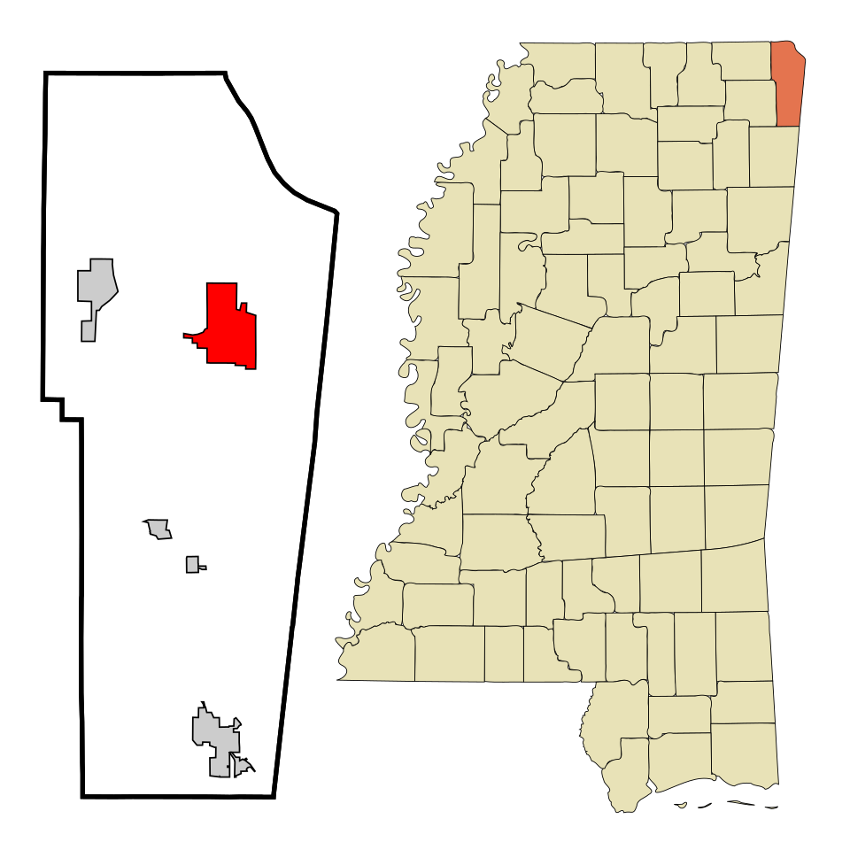 Locator map of Iuka