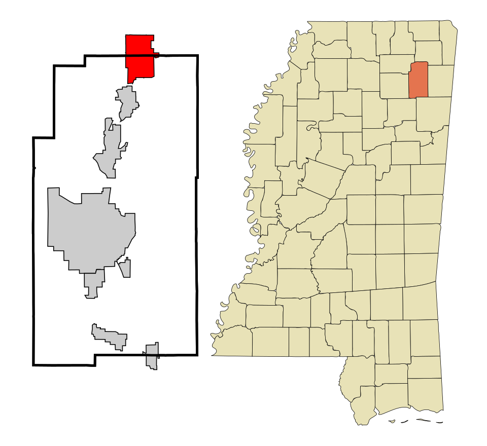 Locator map of Baldwyn