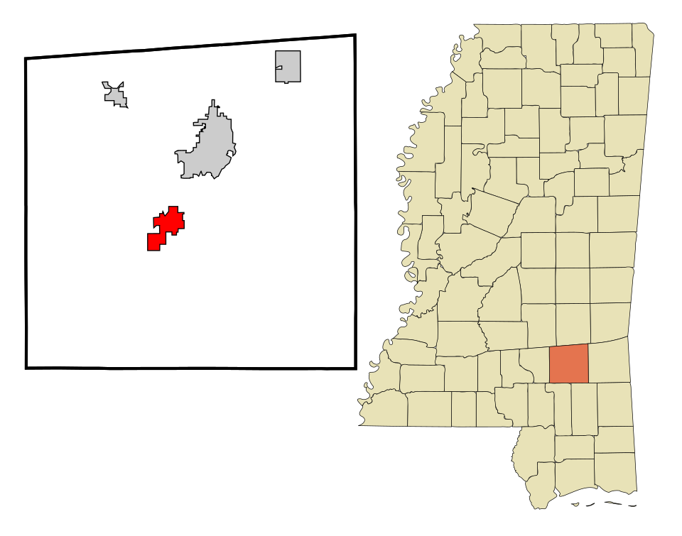 Locator map of Ellisville