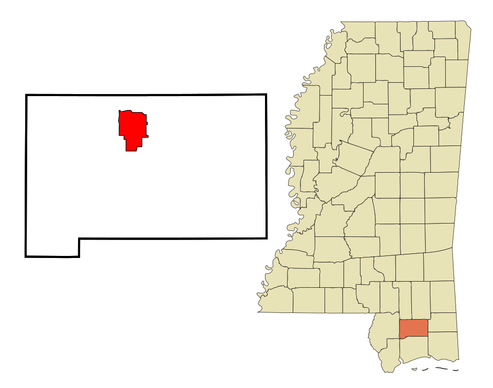 Locator map of Wiggins