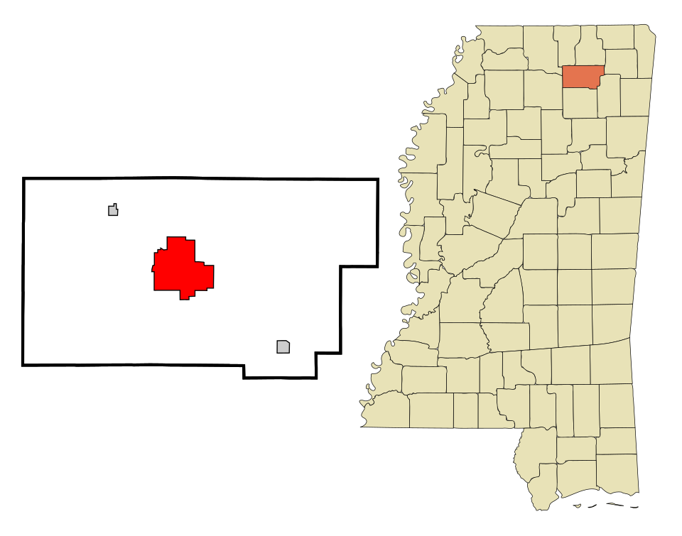 Locator map of New Albany