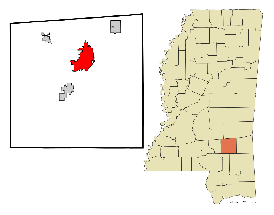 Locator map of Laurel