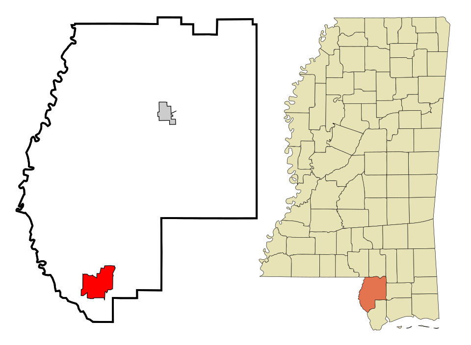 Locator map of Picayune