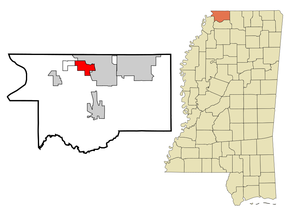 Locator map of Horn Lake