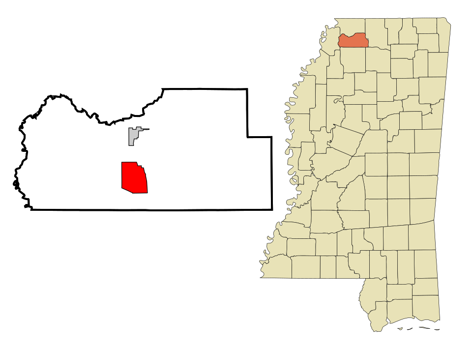 Locator map of Senatobia