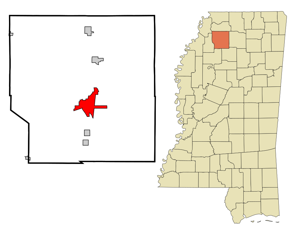 Locator map of Batesville