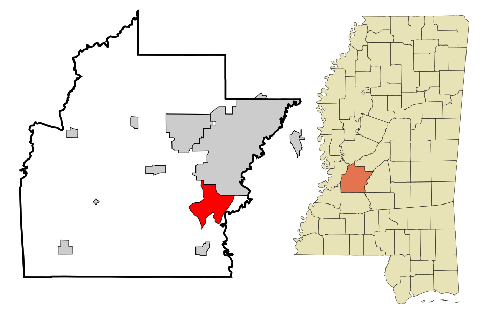 Locator map of Byram