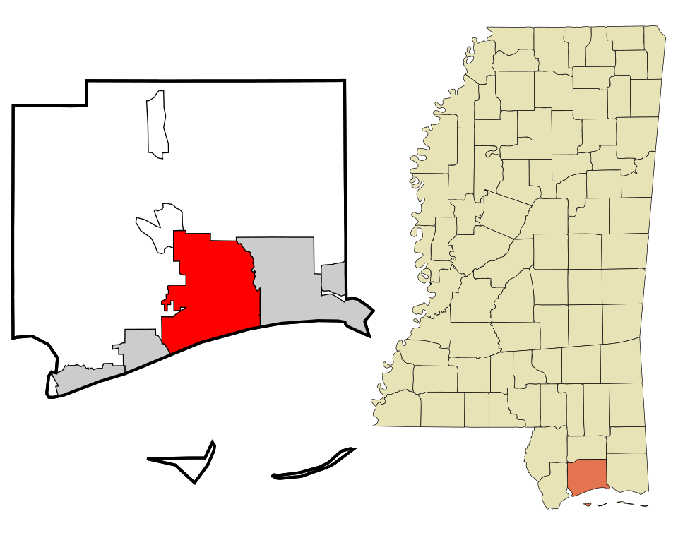 Locator map of Gulfport