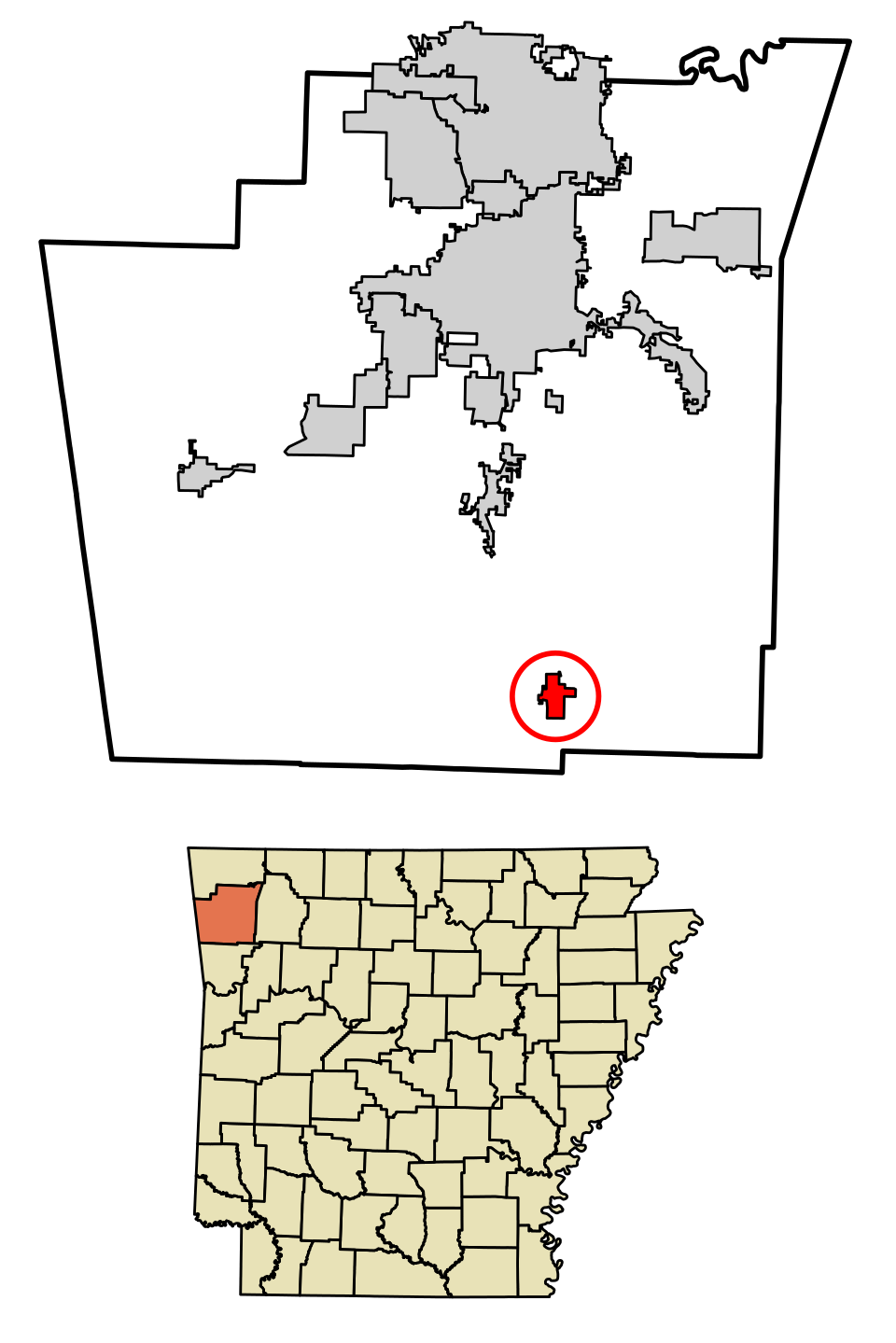 Locator map of Winslow
