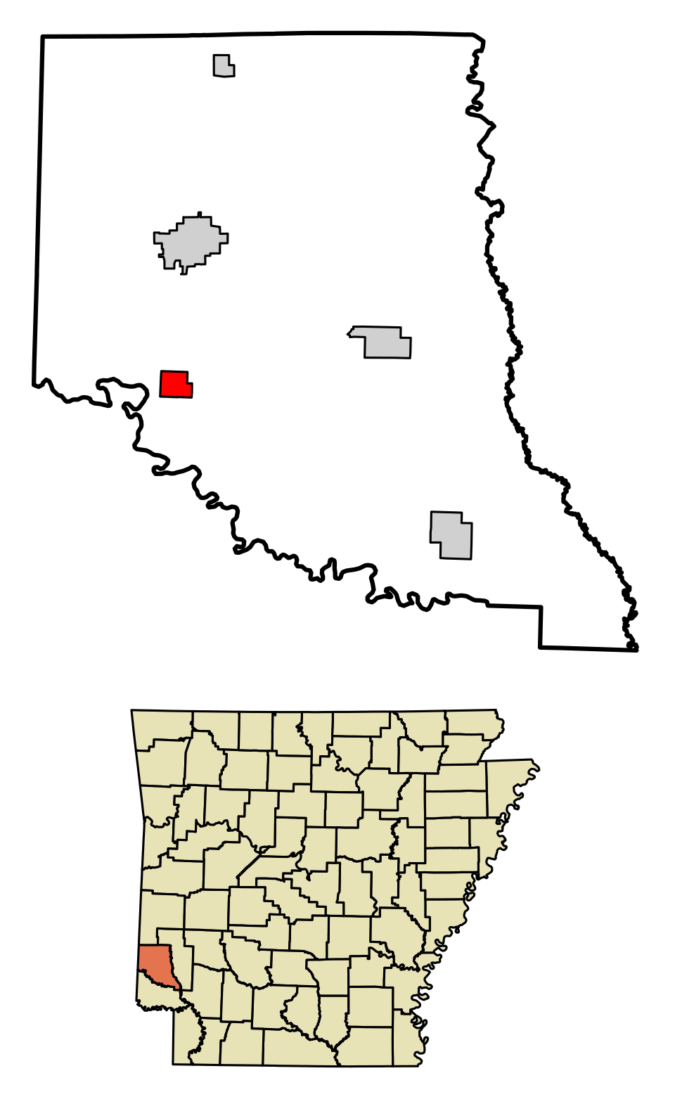 Locator map of Horatio