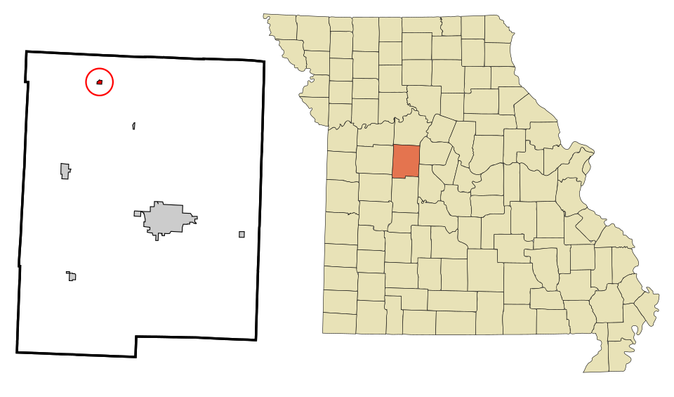 Locator map of Houstonia