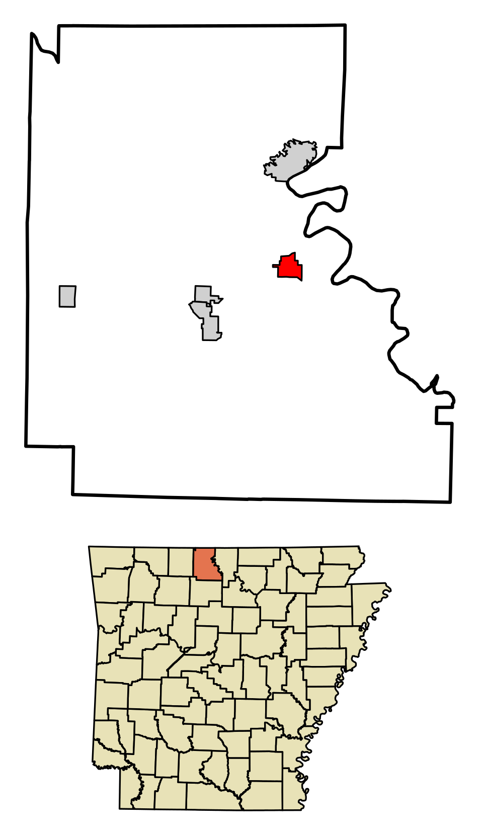 Locator map of Flippin
