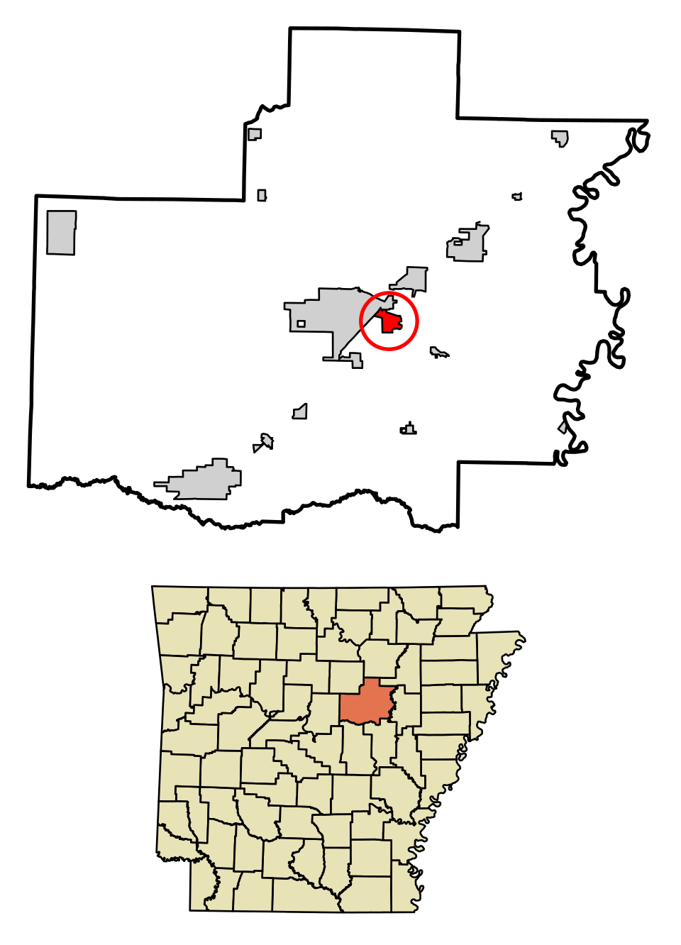Locator map of Kensett