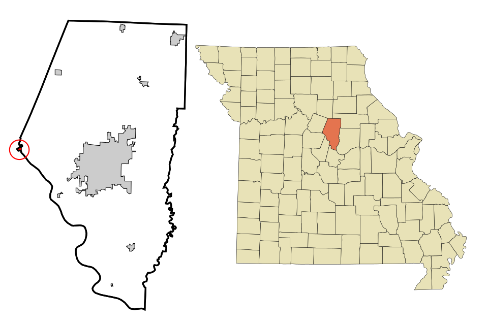 Locator map of Rocheport