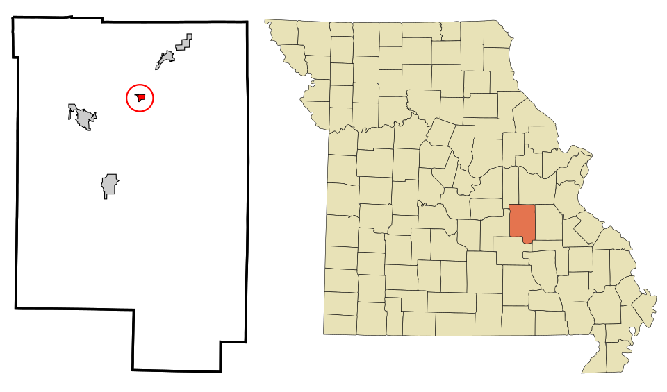 Locator map of Leasburg