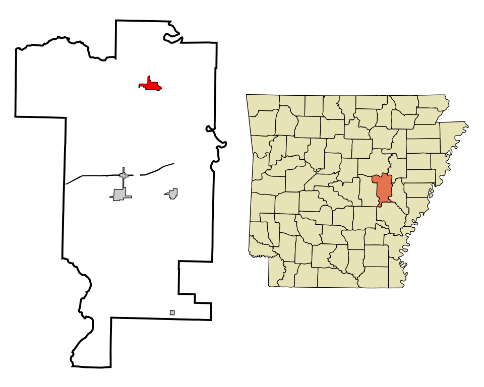 Locator map of Des Arc