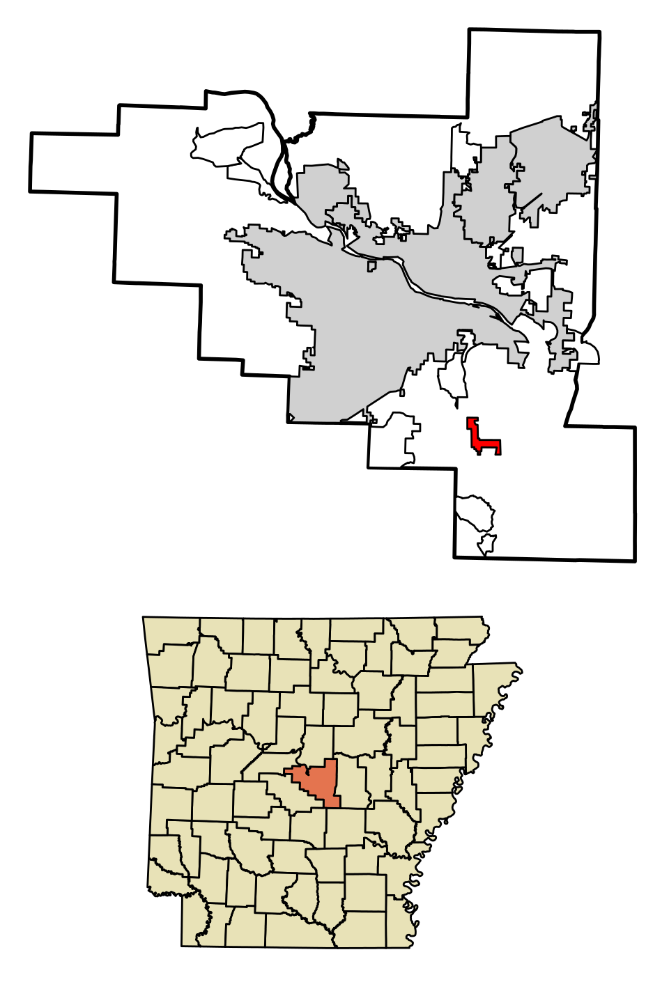 Locator map of Wrightsville
