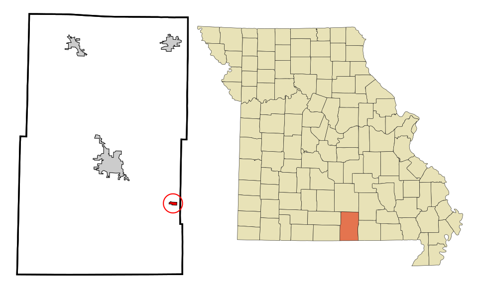 Locator map of Brandsville