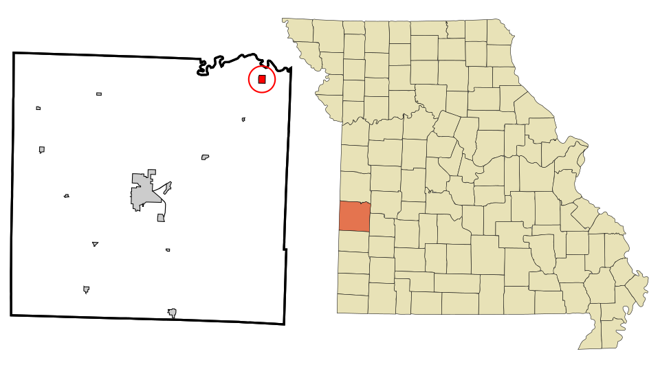 Locator map of Schell City