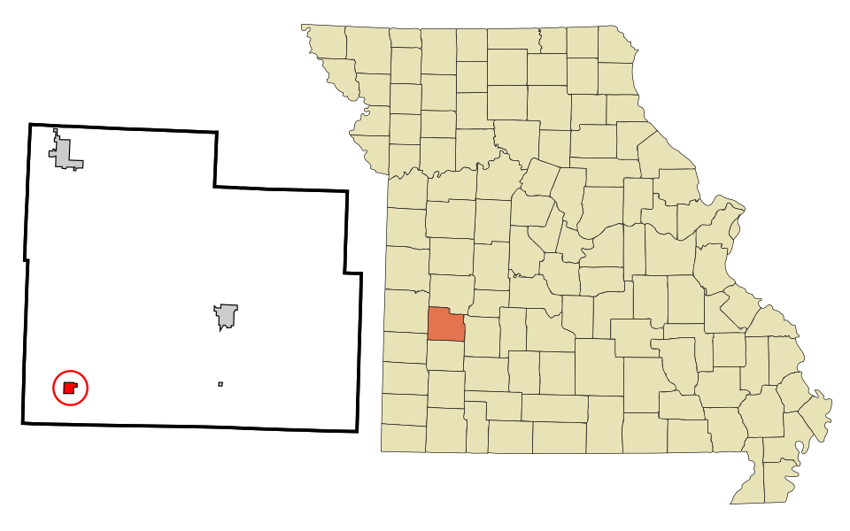 Locator map of Jerico Springs