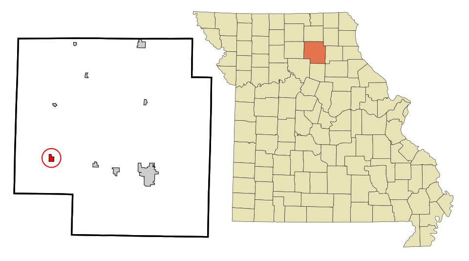 Locator map of New Cambria