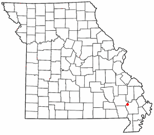 Locator map of Puxico