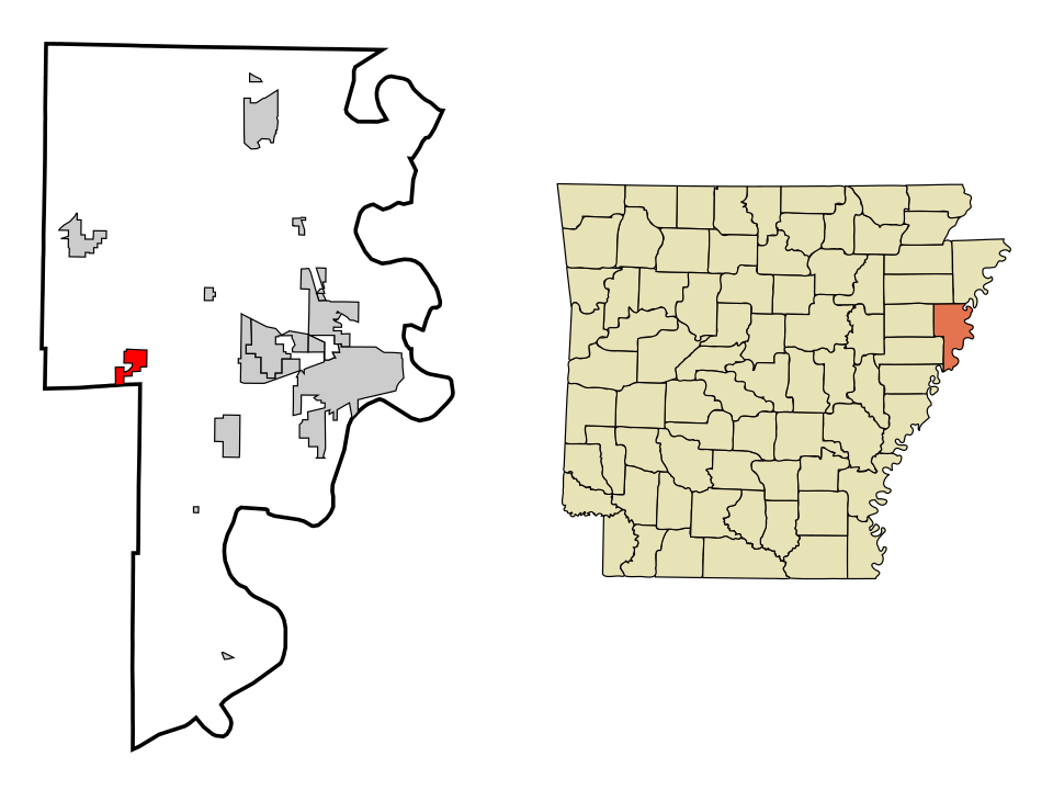 Locator map of Jennette