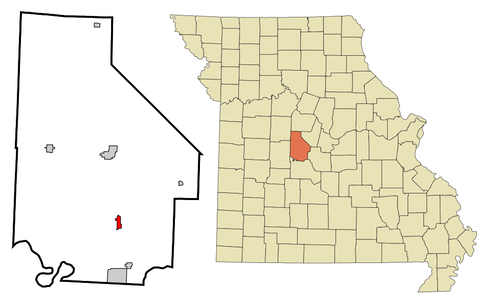 Locator map of Gravois Mills
