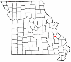 Locator map of Leadington