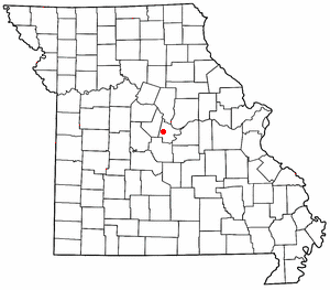 Locator map of Russellville