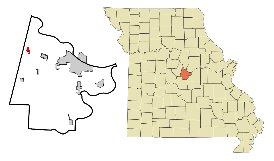 Locator map of Centertown