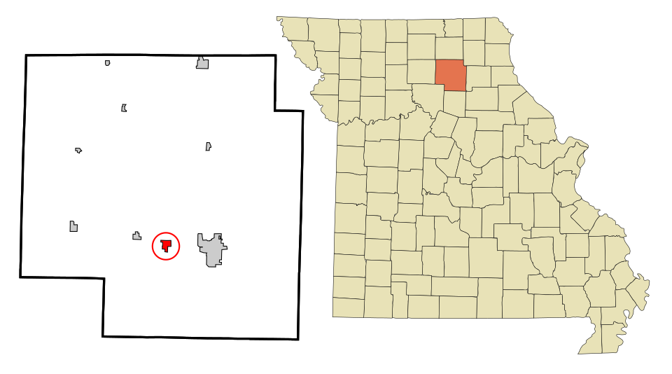 Locator map of Bevier
