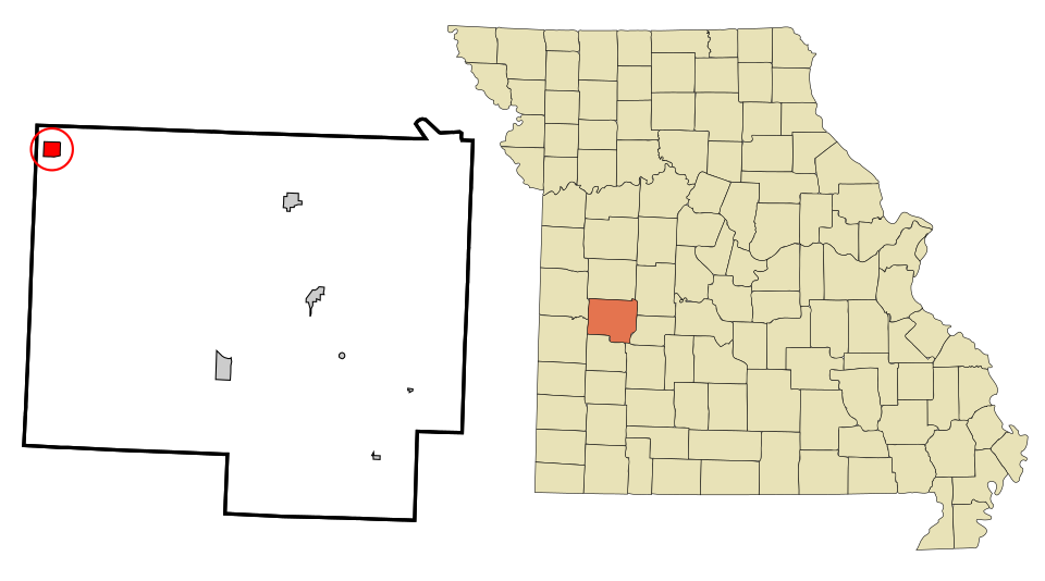 Locator map of Appleton City