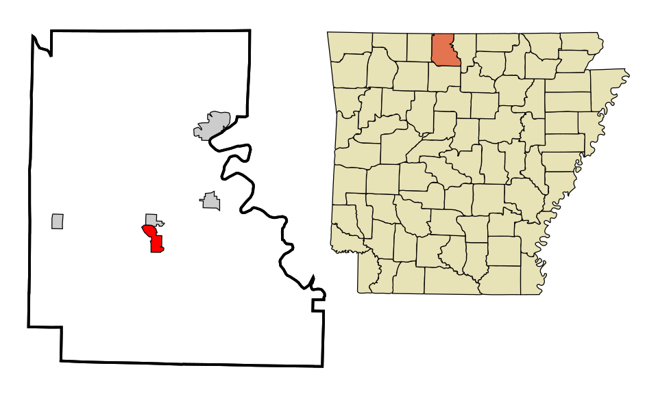 Locator map of Yellville