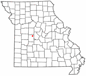 Locator map of Cole Camp