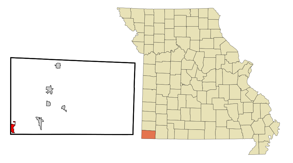 Locator map of Southwest City