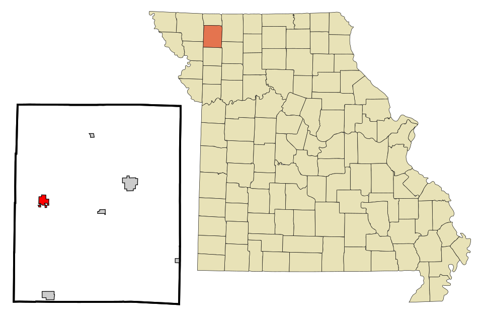 Locator map of Stanberry
