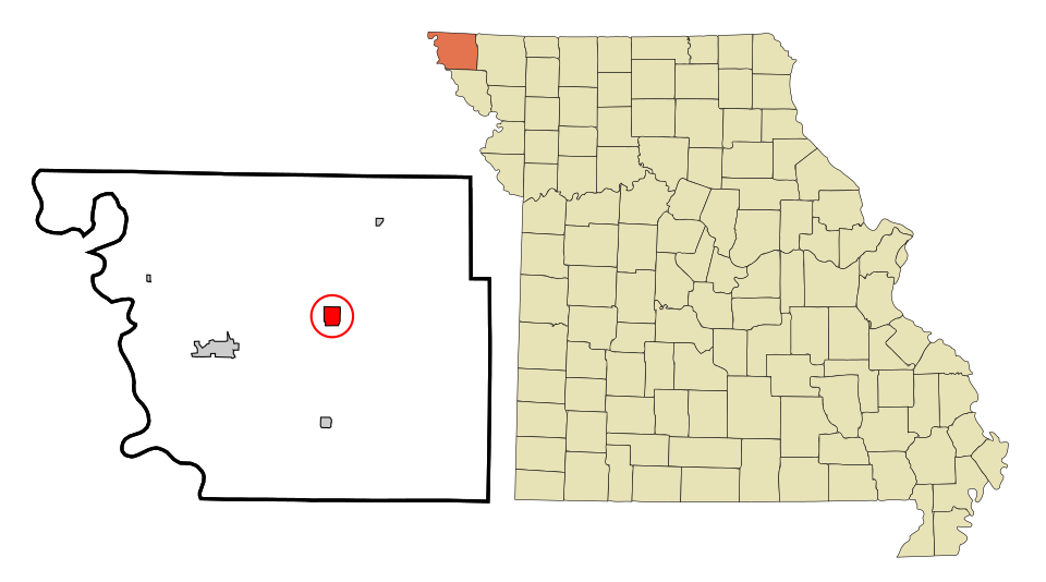 Locator map of Tarkio