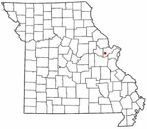 Locator map of New Melle