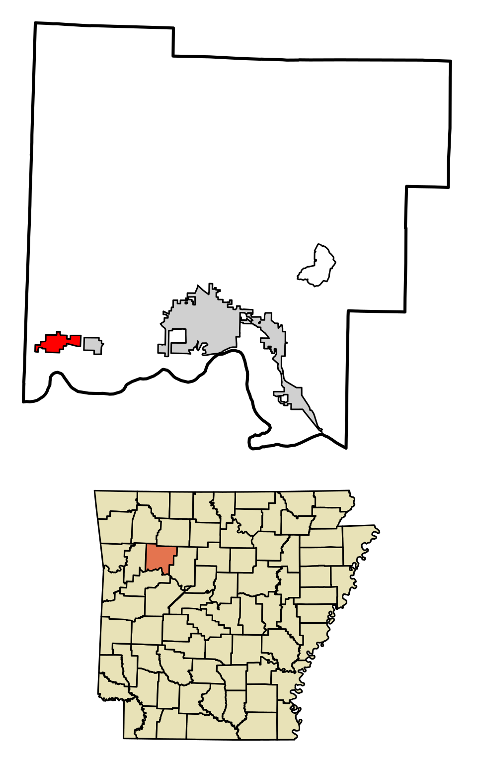 Locator map of Coal Hill