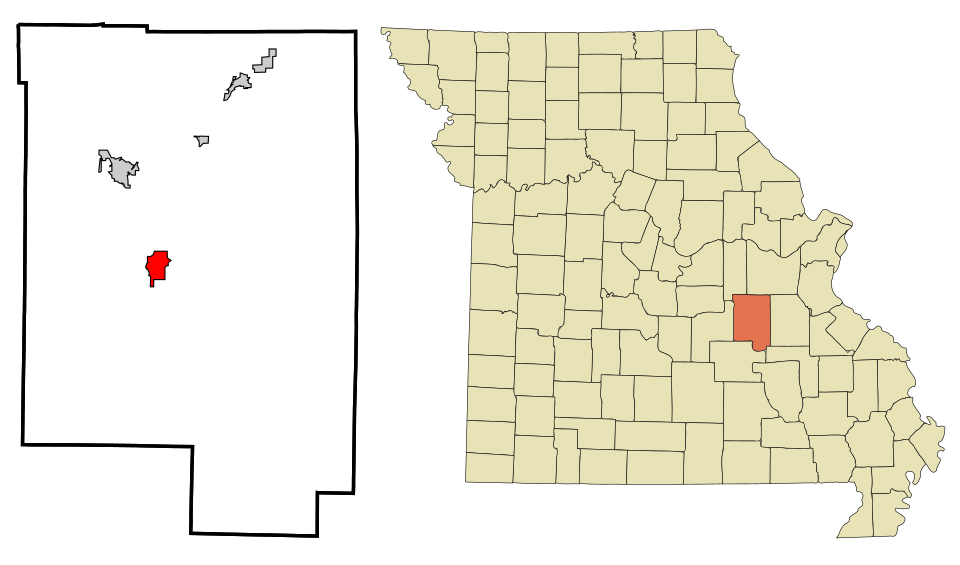 Locator map of Steelville
