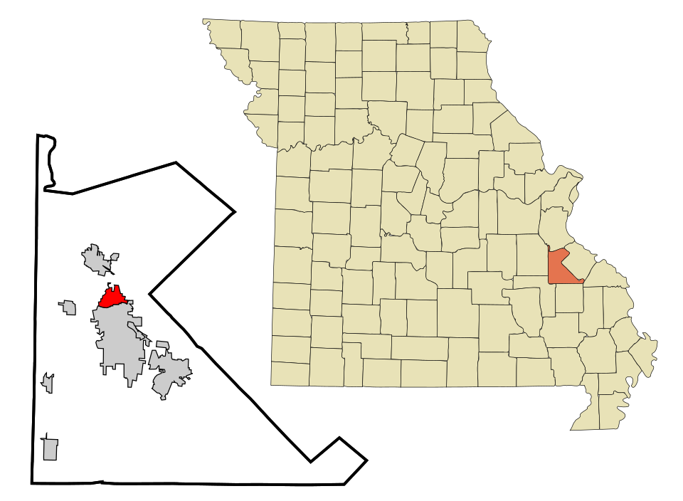 Locator map of Desloge